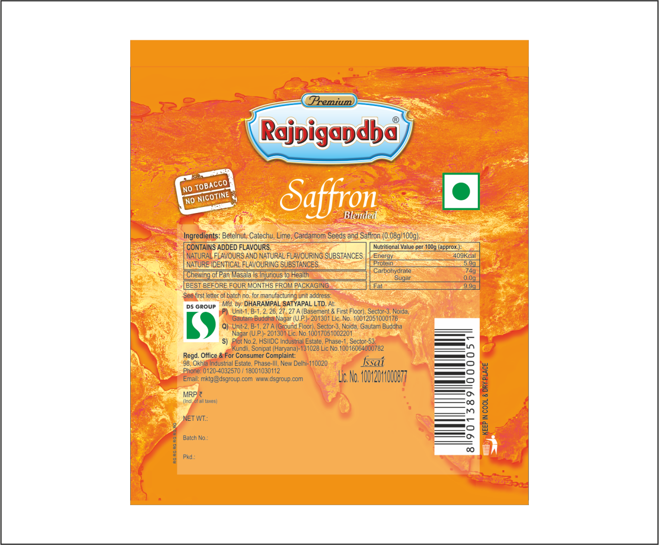 Rajnigandha Saffron ₹ 60.00 Pack